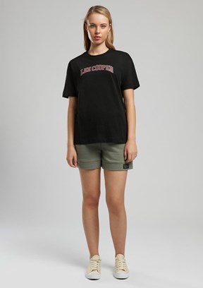 LEE COOPER Nina Siyah Kadın O Yaka T-shirt