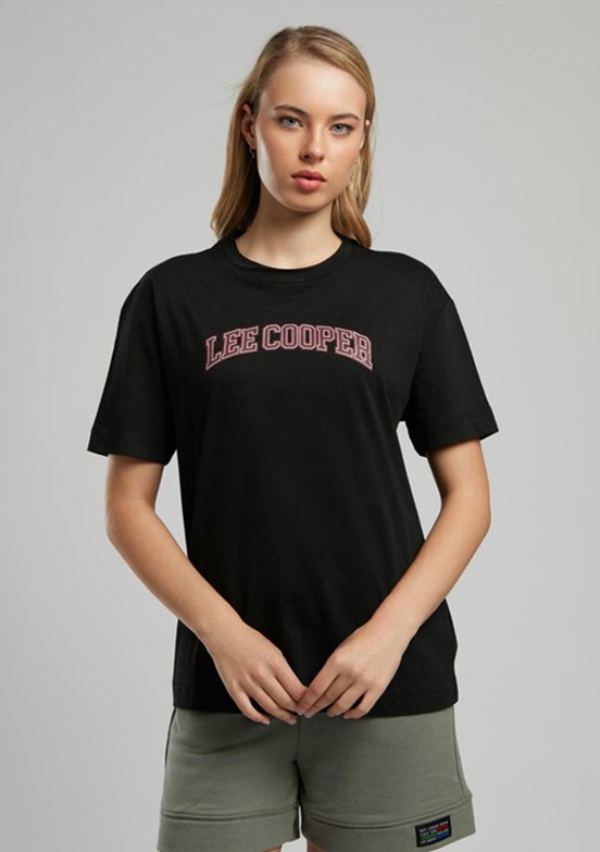 LEE COOPER Nina Siyah Kadın O Yaka T-shirt