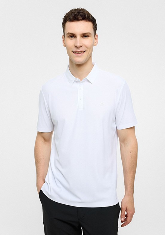 BACKANDBOND Beyaz Erkek Polo Yaka T-Shirt