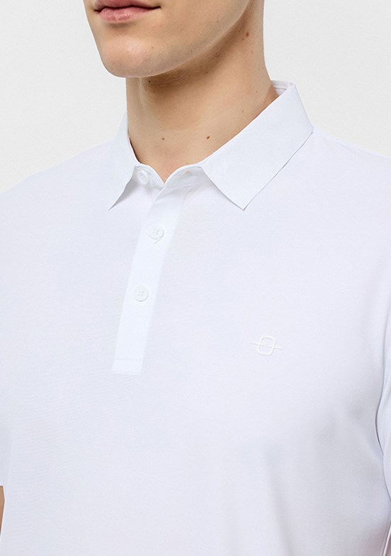 BACKANDBOND Beyaz Erkek Polo Yaka T-Shirt