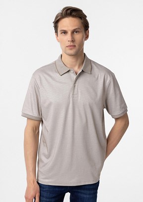SÜVARİ Bej Erkek Polo Yaka T-Shirt