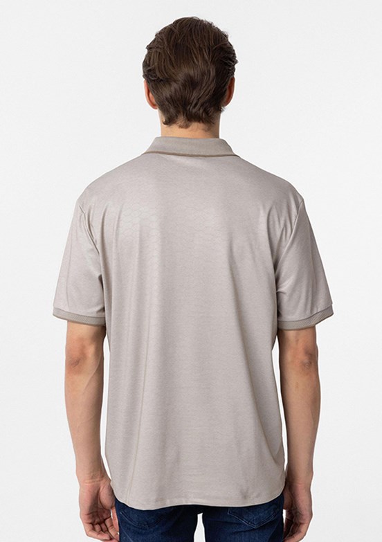 SÜVARİ Bej Erkek Polo Yaka T-Shirt