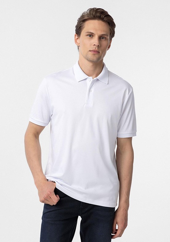 SÜVARİ Beyaz Erkek Polo Yaka T-Shirt