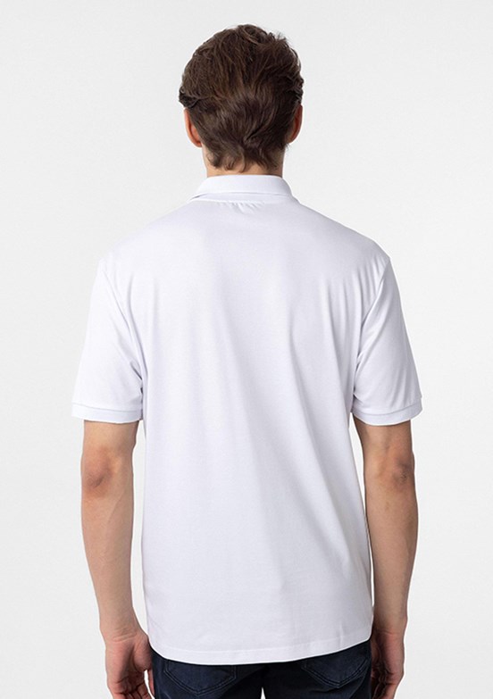 SÜVARİ Beyaz Erkek Polo Yaka T-Shirt