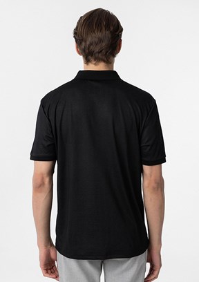SÜVARİ Siyah Erkek Polo Yaka T-Shirt