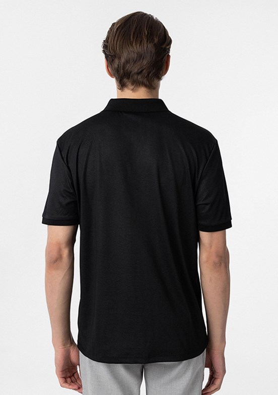 SÜVARİ Siyah Erkek Polo Yaka T-Shirt