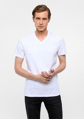 SÜVARİ Beyaz Erkek Slim T-Shirt