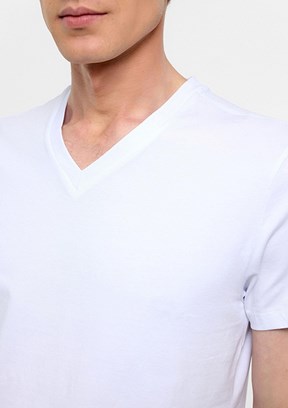 SÜVARİ Beyaz Erkek Slim T-Shirt