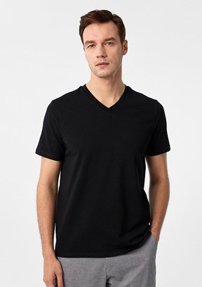 SÜVARİ Siyah Erkek Slim T-Shirt
