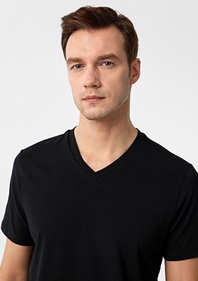 SÜVARİ Siyah Erkek Slim T-Shirt