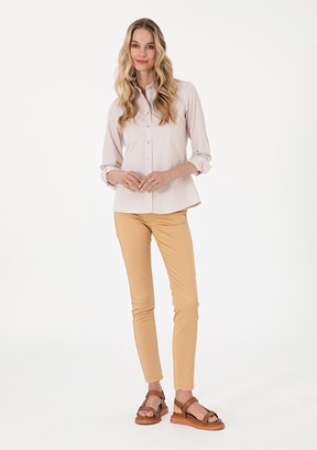 US POLO ASSN Kadın Kahverengi Oversize Pantolon