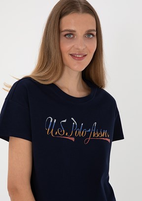 US POLO ASSN Kadın Lacivert A-Form Fit T-Shirt