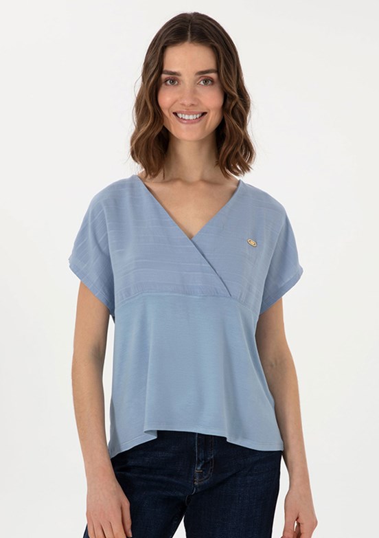 US POLO ASSN Mavi Kadın Regular T-shirt
