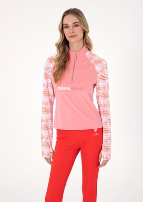 US POLO ASSN Pembe Kadın Slim Sweat Shirt