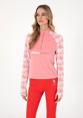 US POLO ASSN Pembe Kadın Slim Sweat Shirt