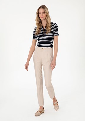 US POLO ASSN Bej Kadın Slim Pantolon