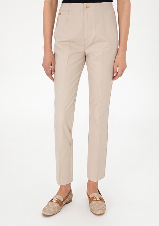 US POLO ASSN Bej Kadın Slim Pantolon