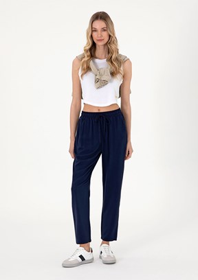 US POLO ASSN Lacivert Kadın Dokuma Pantolon