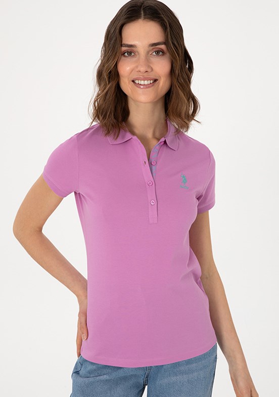 US POLO ASSN Pembe Kadın Basic T-shirt