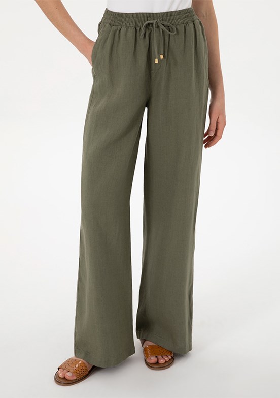 US POLO ASSN Yeşil Kadın Relax Pantolon