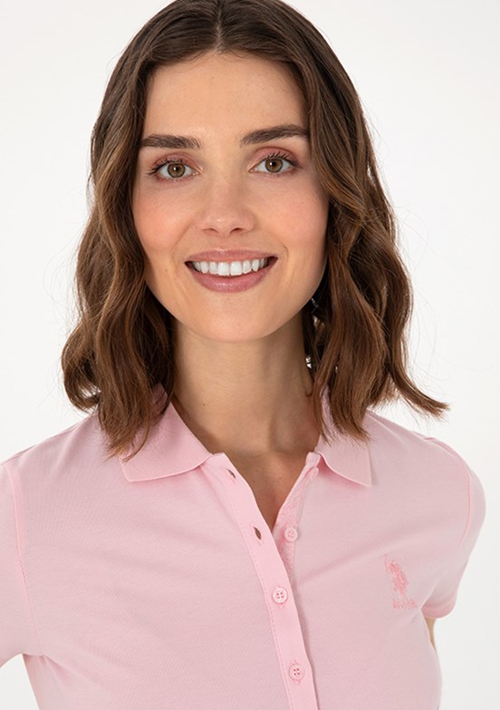 US POLO ASSN Pembe Kadın Basic T-shirt