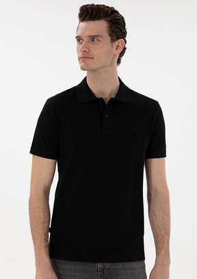 PİERRE CARDİN Siyah Erkek Slim T-Shirt