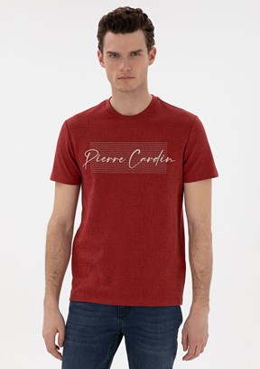 PİERRE CARDİN Kırmızı Erkek Slim T-Shirt
