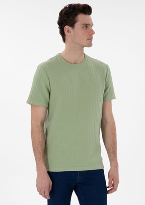 PİERRE CARDİN Yeşil Erkek Regular T-Shirt