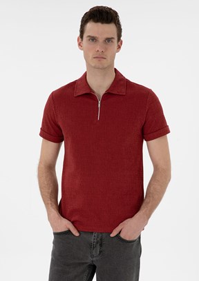 PİERRE CARDİN Kırmızı Erkek Slim T-Shirt