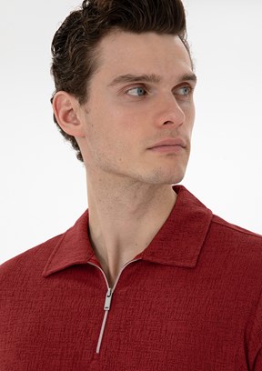 PİERRE CARDİN Kırmızı Erkek Slim T-Shirt