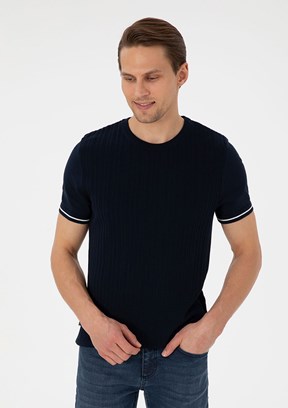 PİERRE CARDİN Lacivert Erkek Slim Kazak
