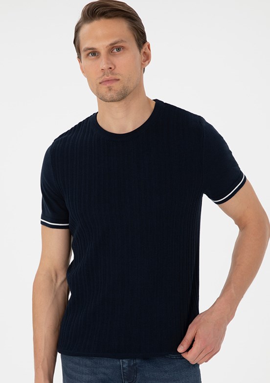 PİERRE CARDİN Lacivert Erkek Slim Kazak