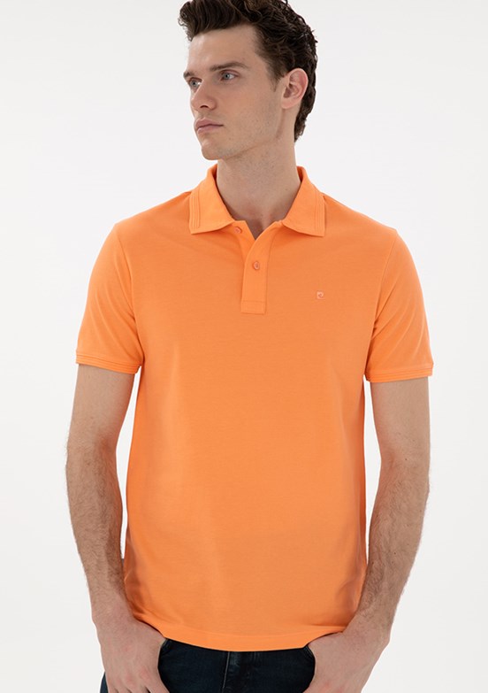 PİERRE CARDİN Turuncu Erkek Slim T-Shirt