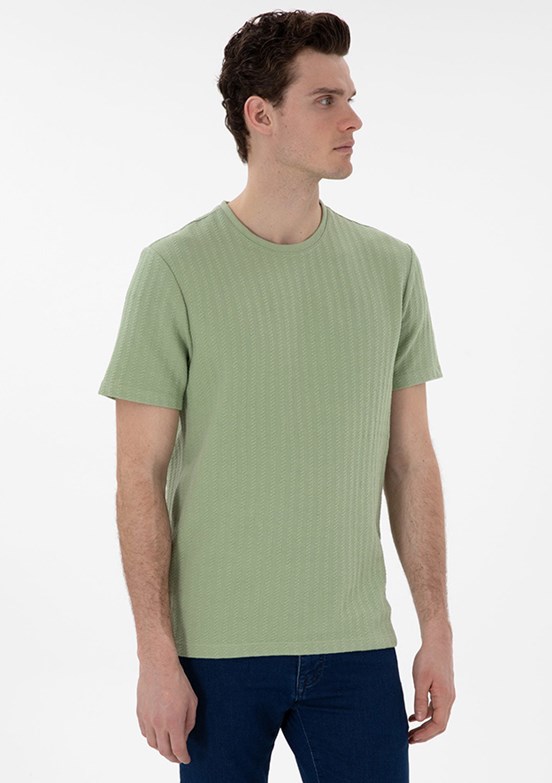 PİERRE CARDİN Yeşil Erkek Regular T-Shirt
