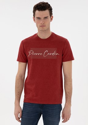PİERRE CARDİN Kırmızı Erkek Slim T-Shirt