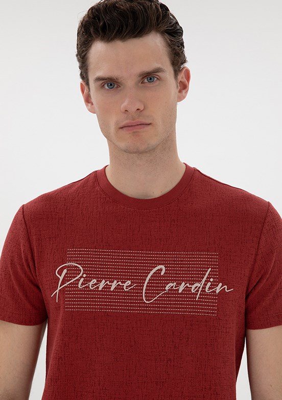 PİERRE CARDİN Kırmızı Erkek Slim T-Shirt