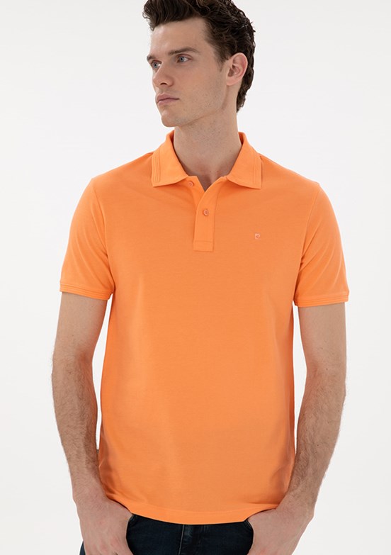 PİERRE CARDİN Turuncu Erkek Slim T-Shirt