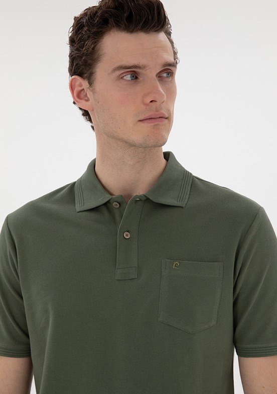 PİERRE CARDİN Yeşil Erkek Regular T-Shirt