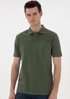 PİERRE CARDİN Yeşil Erkek Regular T-Shirt