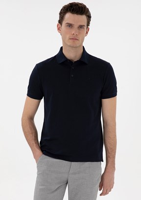 PİERRE CARDİN - Erkek Lacivert Slim T-Shirt