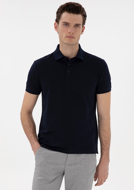 PİERRE CARDİN - Erkek Lacivert Slim T-Shirt