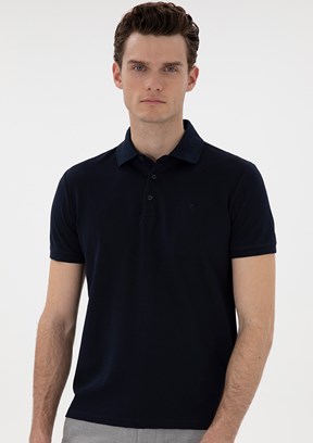 PİERRE CARDİN - Erkek Lacivert Slim T-Shirt