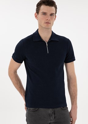 PİERRE CARDİN Lacivert Erkek Slim T-Shirt