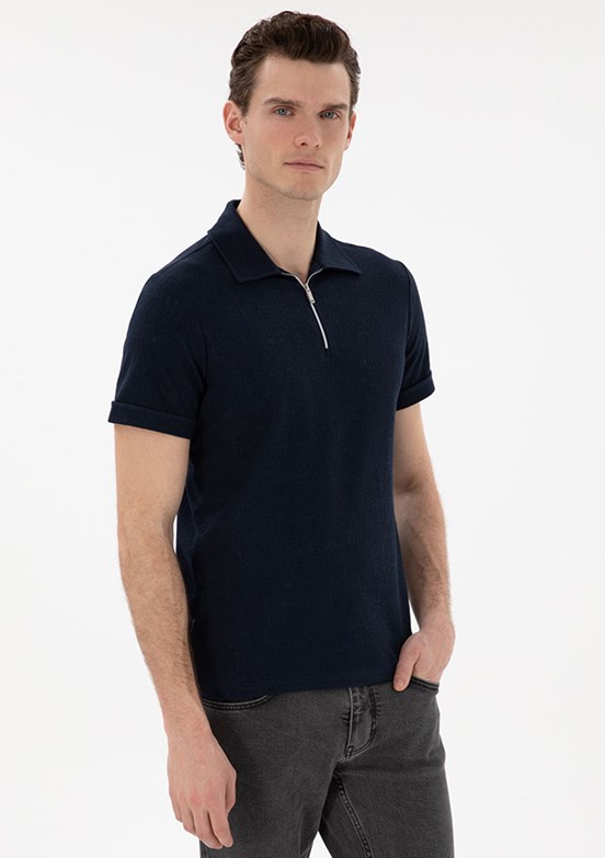 PİERRE CARDİN Lacivert Erkek Slim T-Shirt