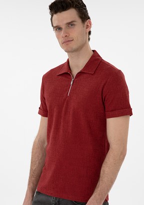 PİERRE CARDİN Kırmızı Erkek Slim T-Shirt
