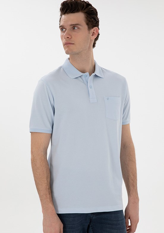 PİERRE CARDİN Mavi Erkek Regular T-Shirt