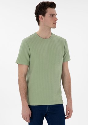 PİERRE CARDİN Yeşil Erkek Regular T-Shirt