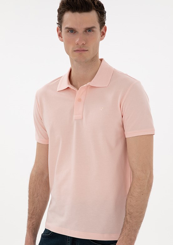 PİERRE CARDİN Pembe Erkek Slim T-Shirt