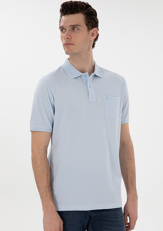 PİERRE CARDİN Mavi Erkek Regular T-Shirt