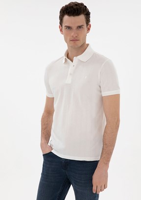 PİERRE CARDİN Beyaz Erkek Slim T-Shirt